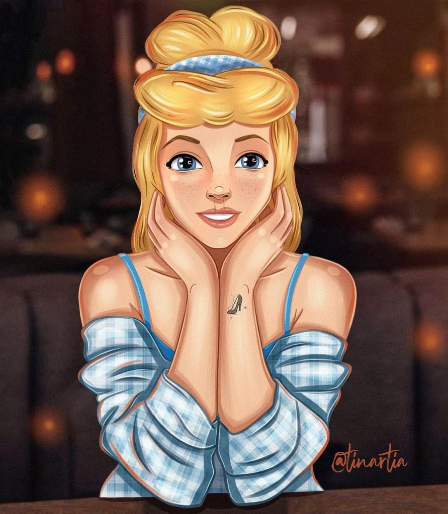 Artist Reimagined Disney Princesses Living A Modern Life In 30 Illustrations