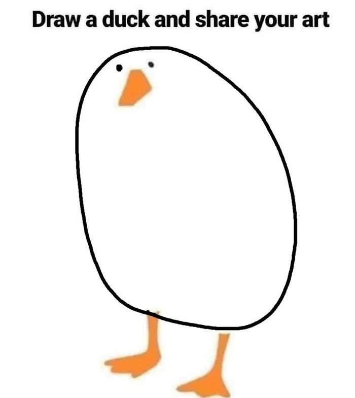 Someone Asks 'Draw A Duck' Based On This Simple Template And People